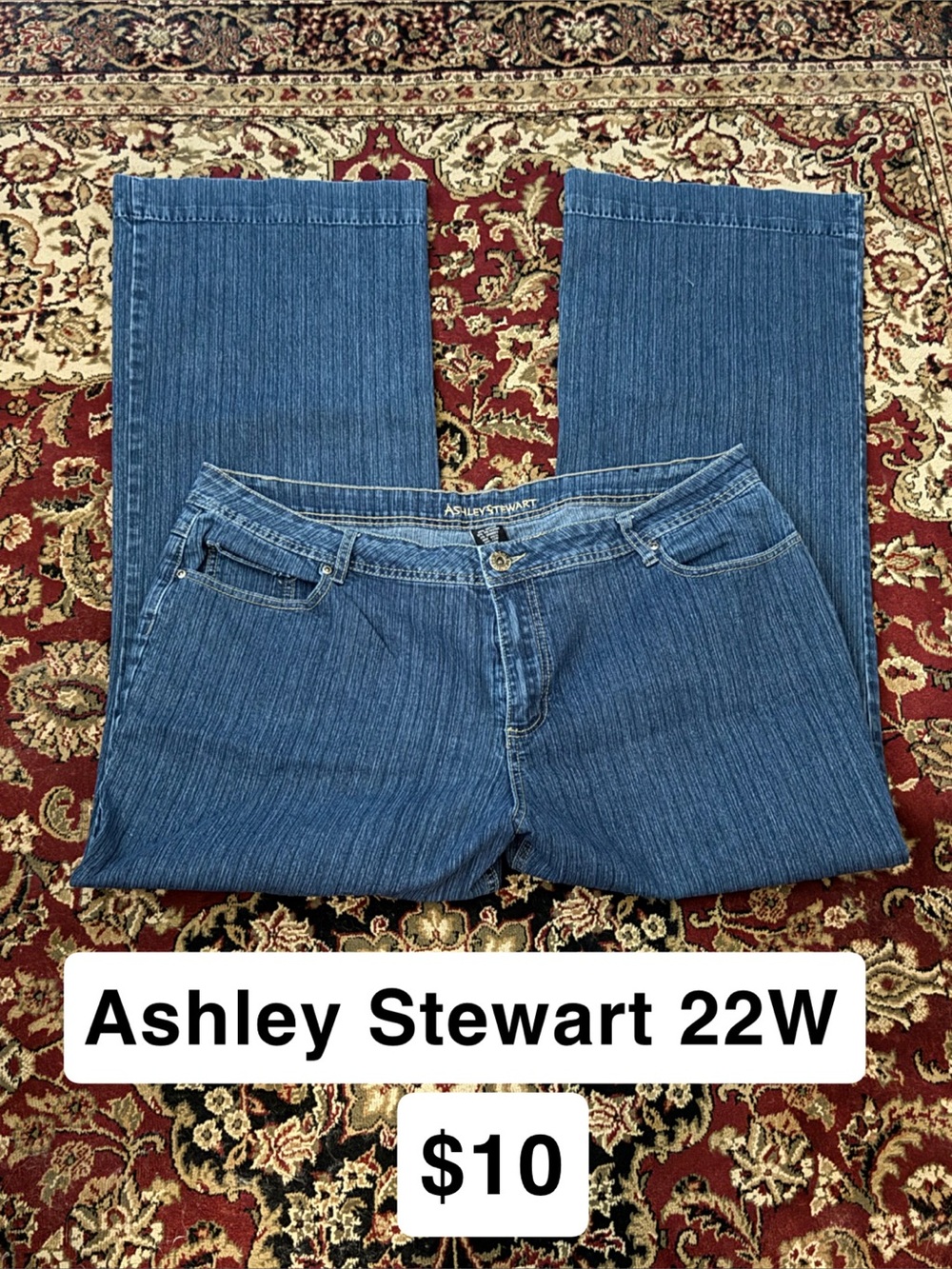 Ashley Stewart Blue Bootcut Stretch Jeans